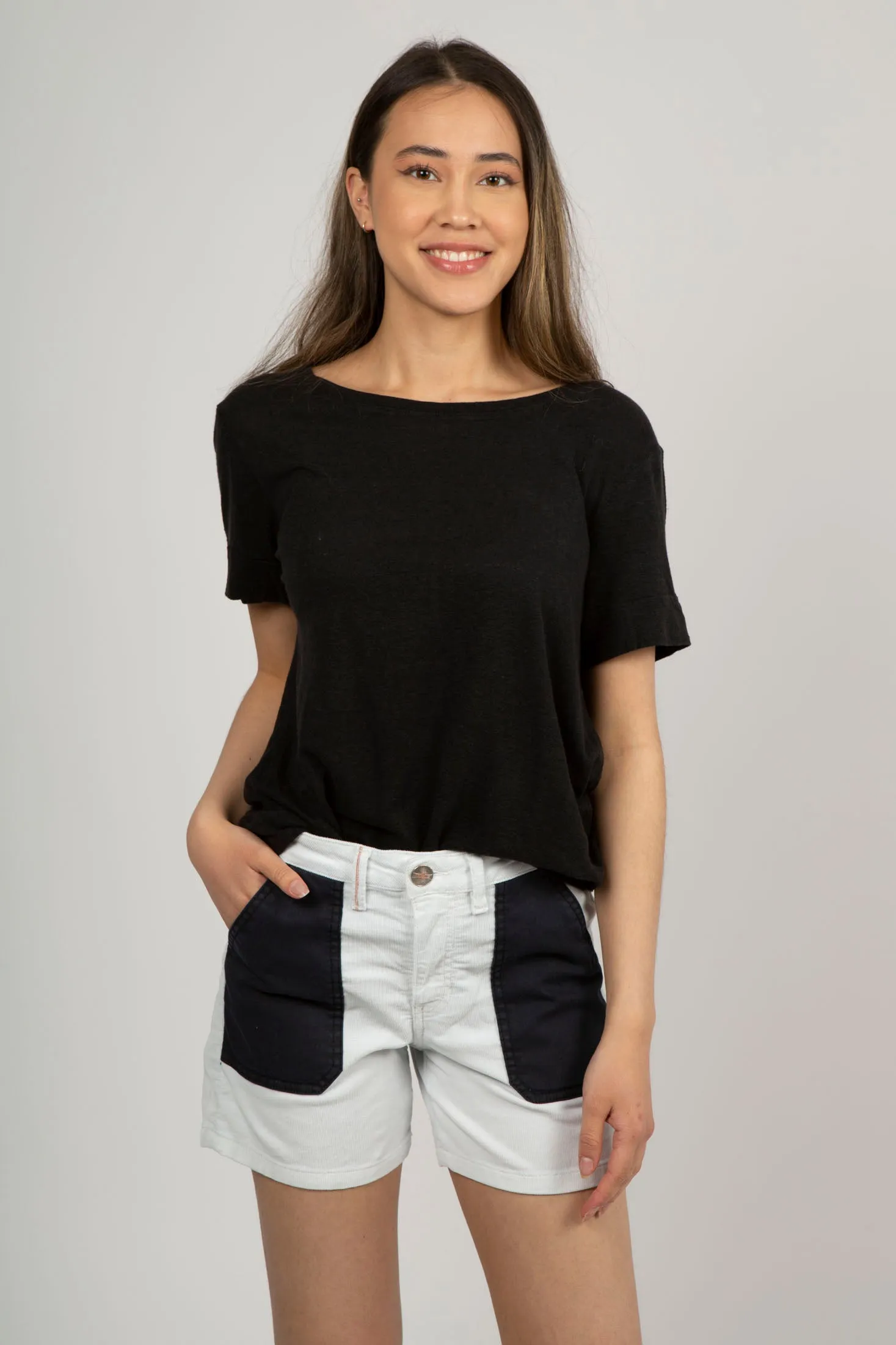 Emilia Classic Cord Shorts - Ecru