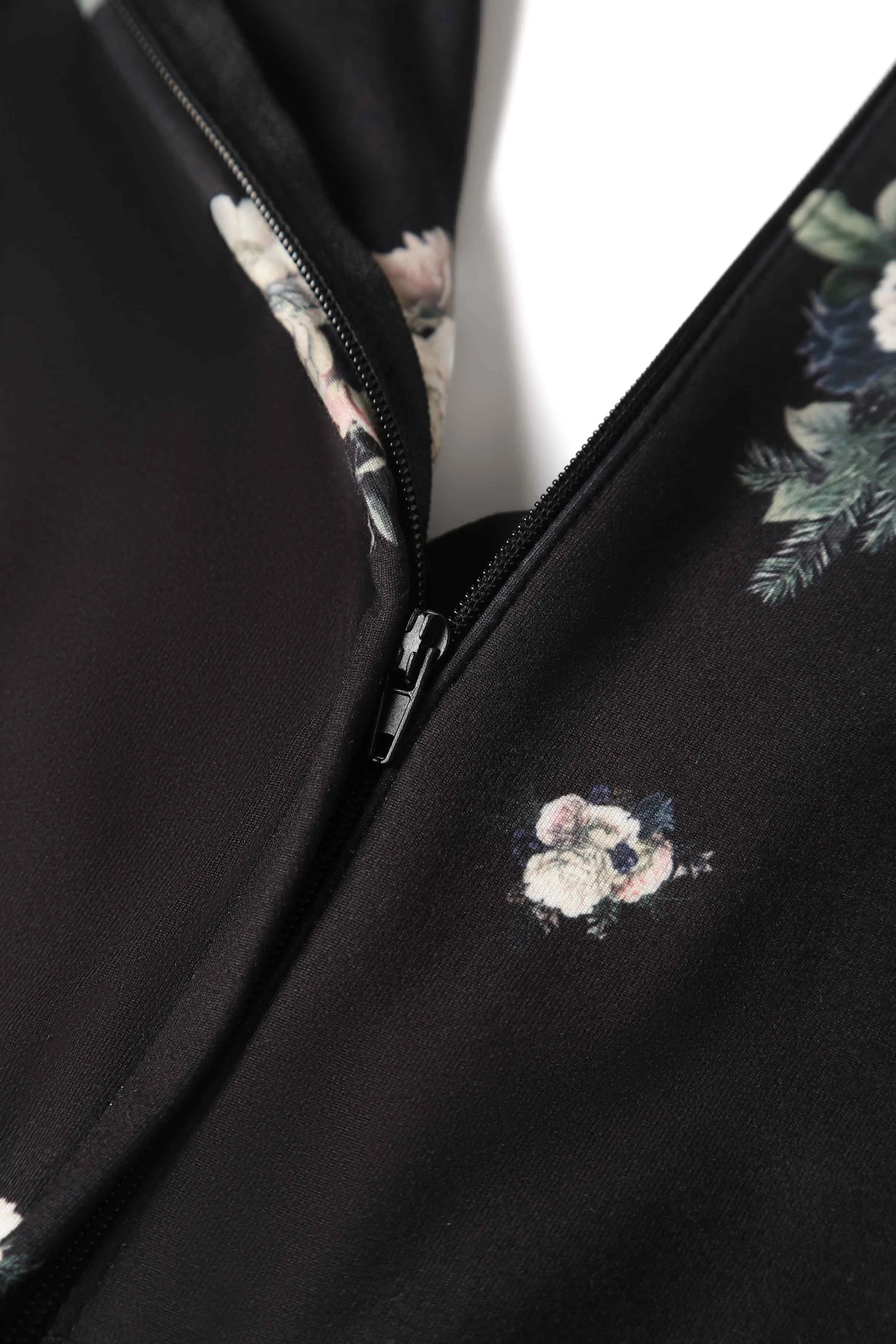 Esther Black Rose Butterfly Sleeved Jumpsuit