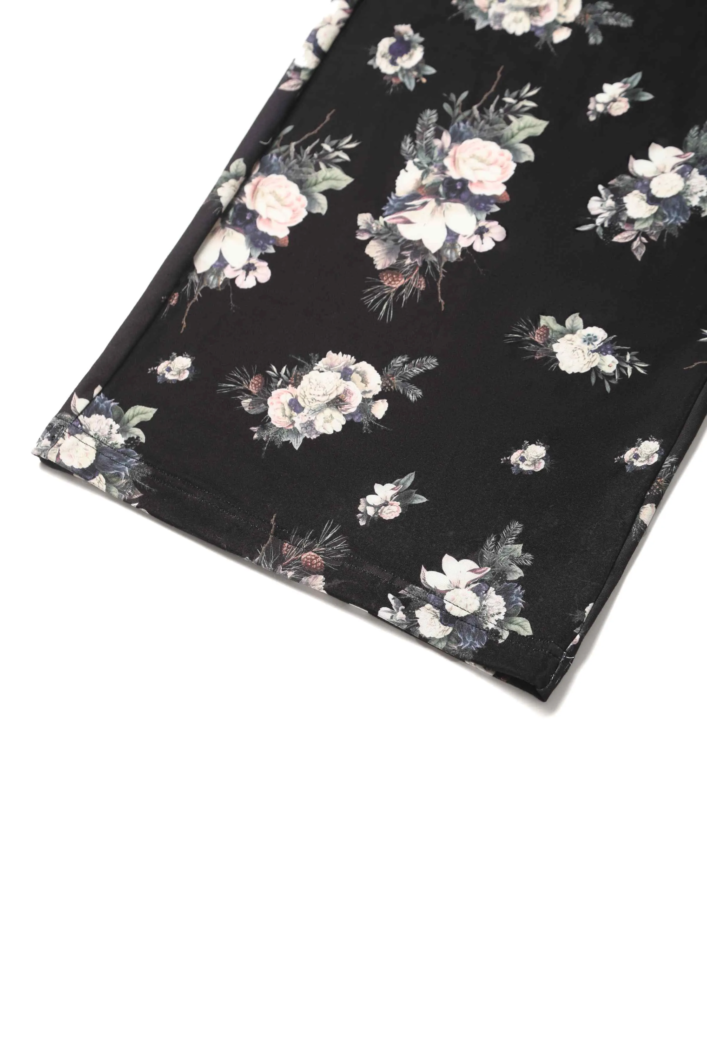 Esther Black Rose Butterfly Sleeved Jumpsuit