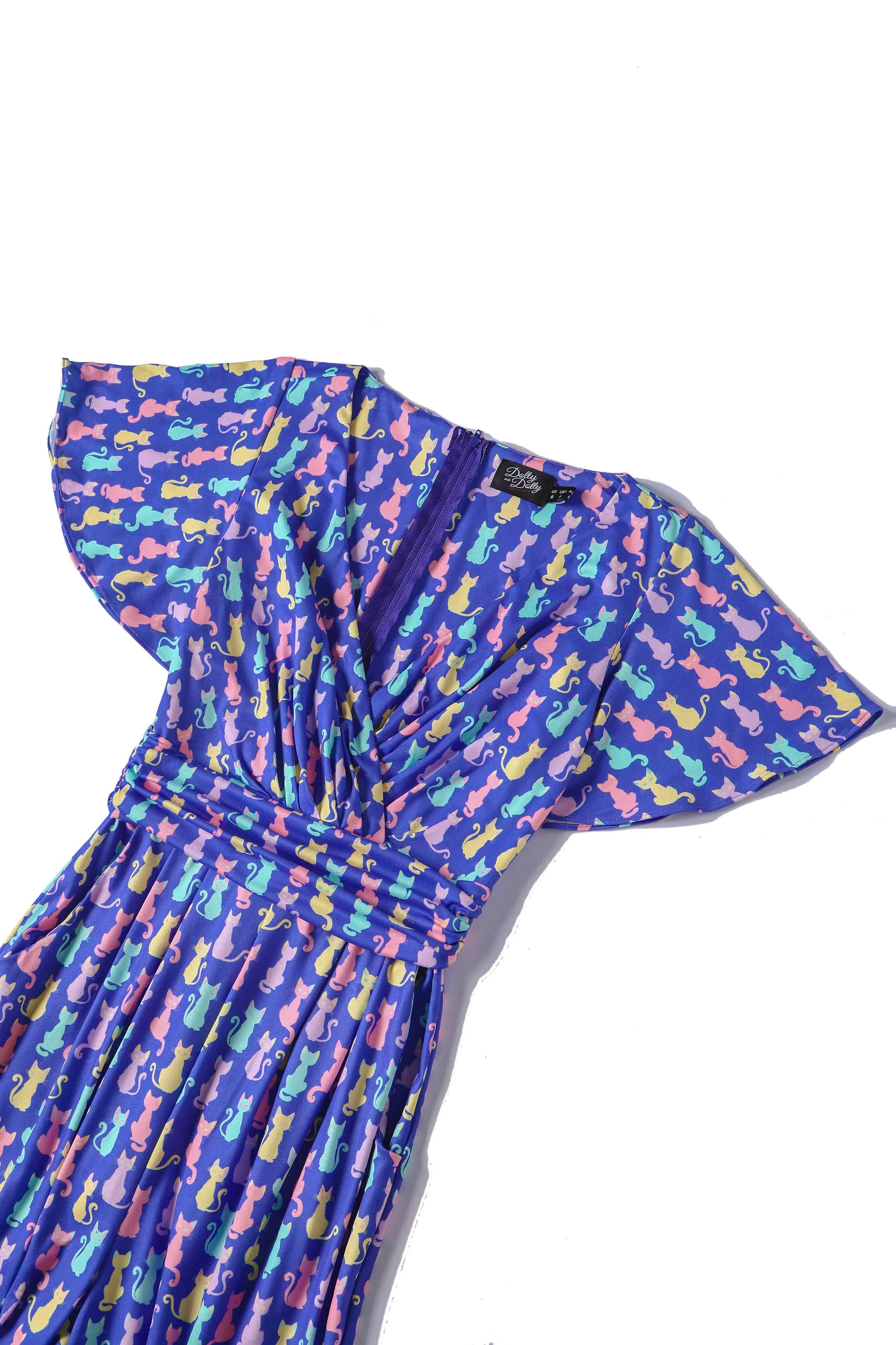 Esther Rainbow Cat Purple Jumpsuit
