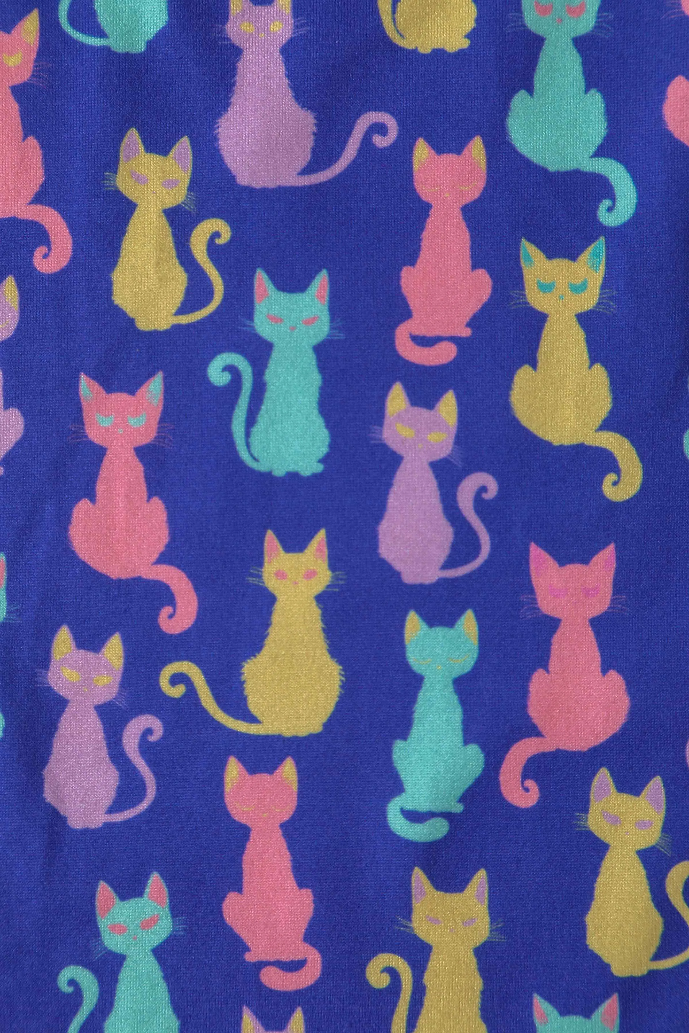 Esther Rainbow Cat Purple Jumpsuit