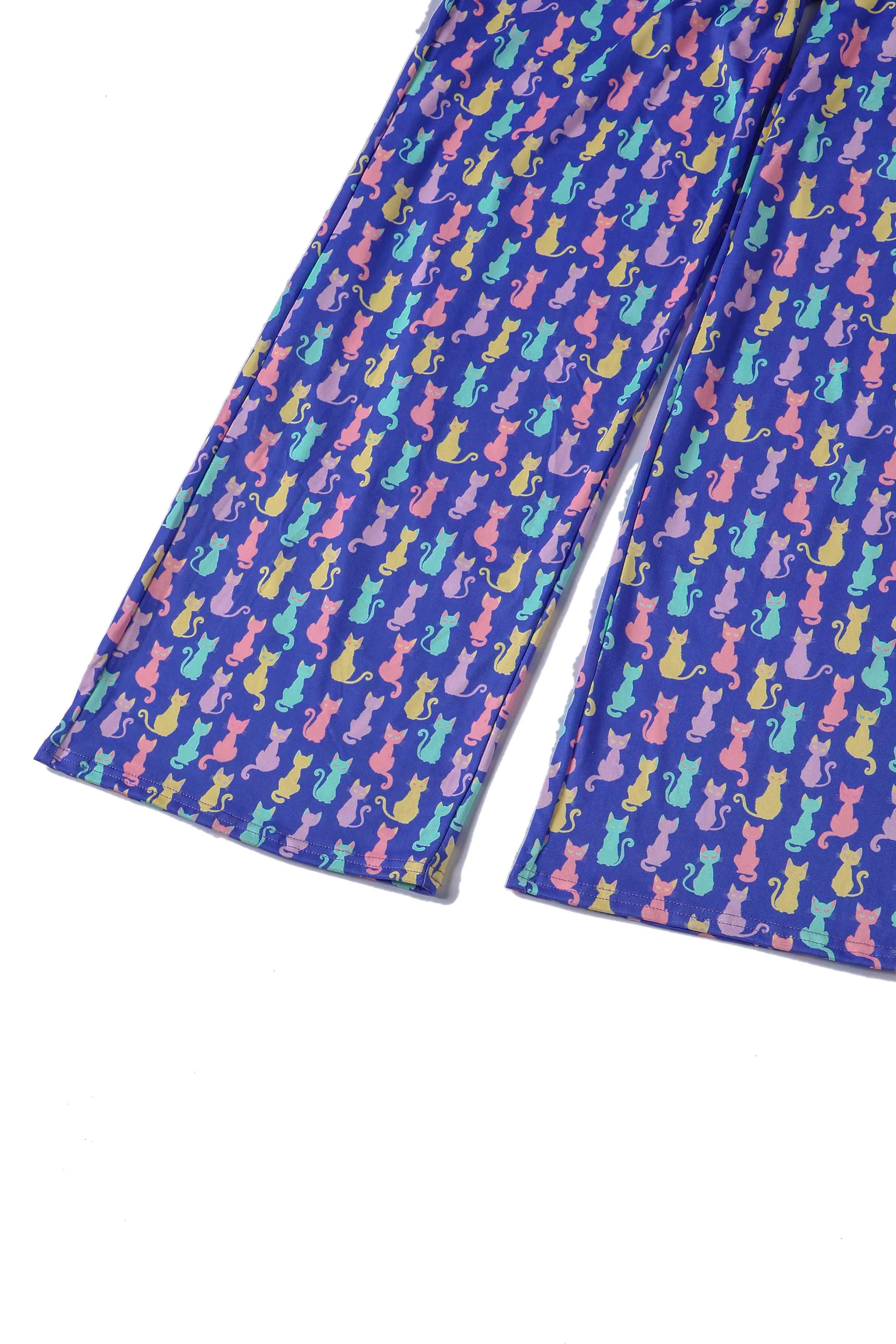 Esther Rainbow Cat Purple Jumpsuit