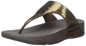FitFlop Classic Bronze Sequin Comfortable Flatform Thong Flip Flop Sandals