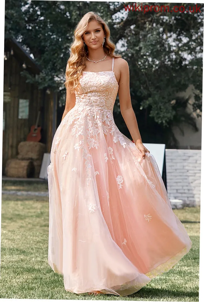 Floor-Length Prom Dresses Tulle Philippa Sequins Ball-Gown/Princess With Square