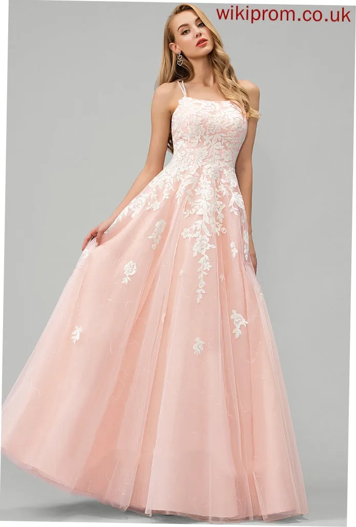 Floor-Length Prom Dresses Tulle Philippa Sequins Ball-Gown/Princess With Square