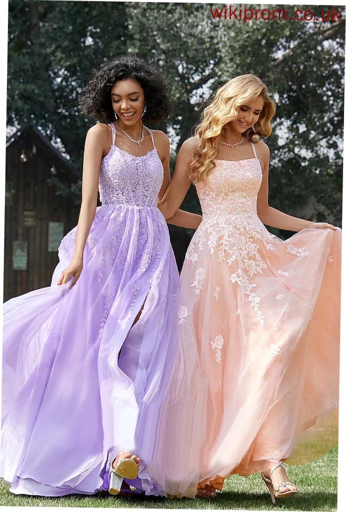 Floor-Length Prom Dresses Tulle Philippa Sequins Ball-Gown/Princess With Square