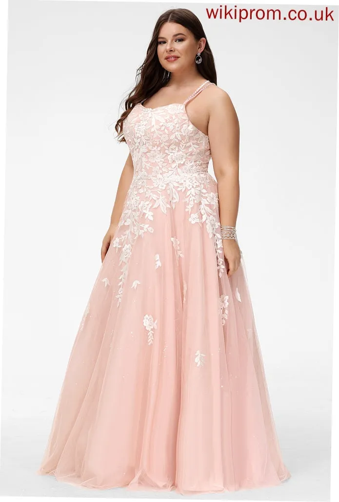 Floor-Length Prom Dresses Tulle Philippa Sequins Ball-Gown/Princess With Square