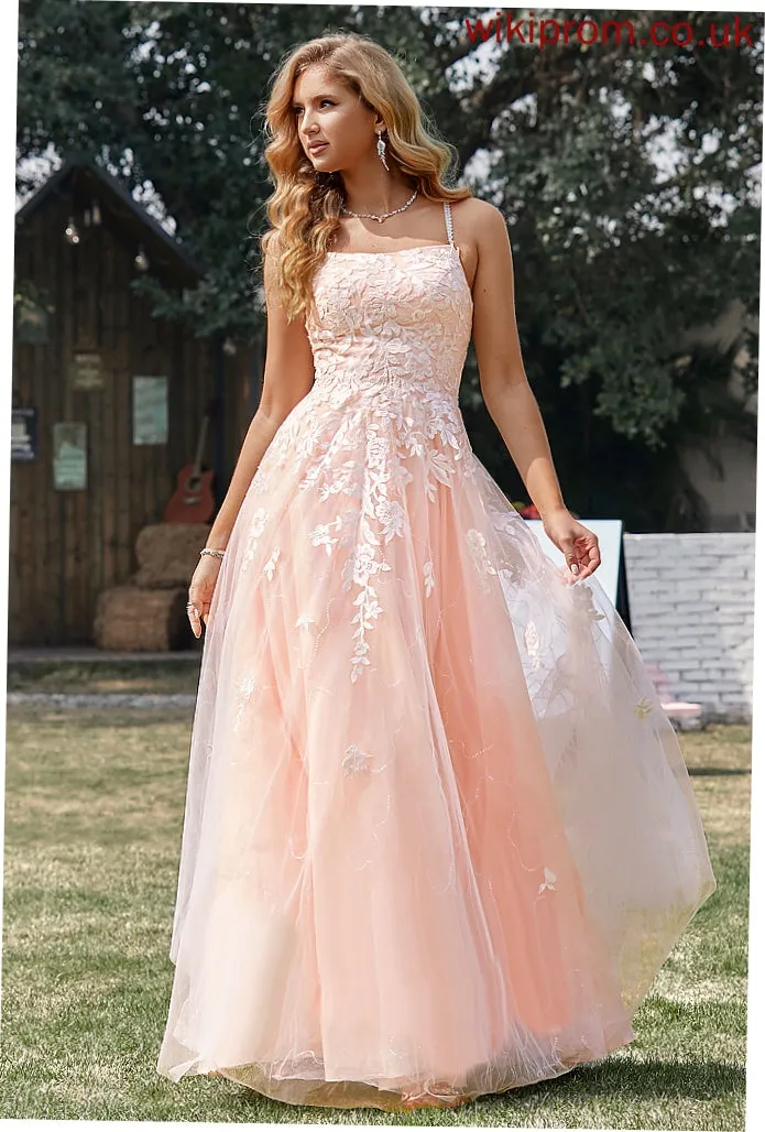 Floor-Length Prom Dresses Tulle Philippa Sequins Ball-Gown/Princess With Square