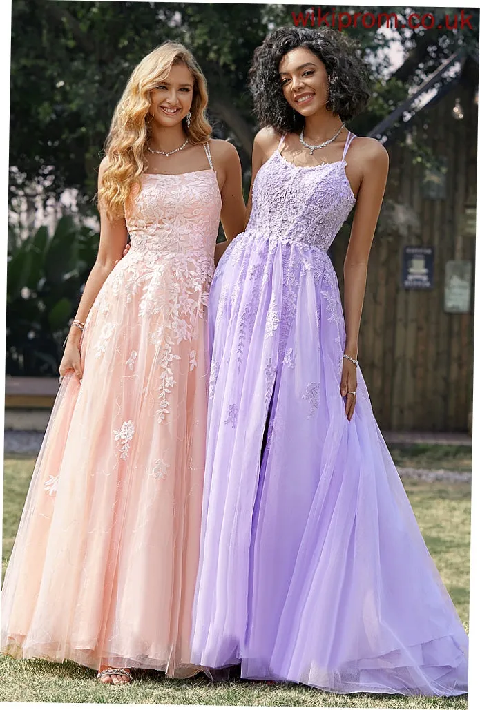 Floor-Length Prom Dresses Tulle Philippa Sequins Ball-Gown/Princess With Square