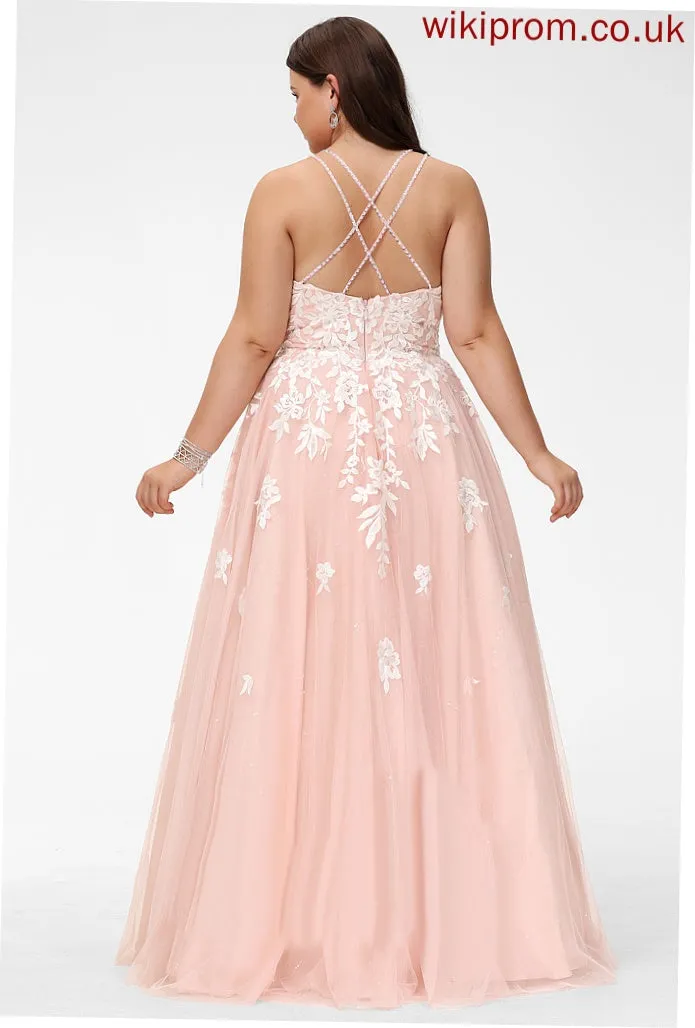 Floor-Length Prom Dresses Tulle Philippa Sequins Ball-Gown/Princess With Square