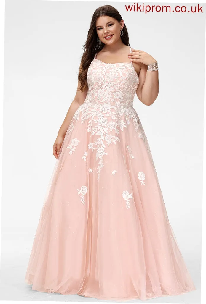 Floor-Length Prom Dresses Tulle Philippa Sequins Ball-Gown/Princess With Square