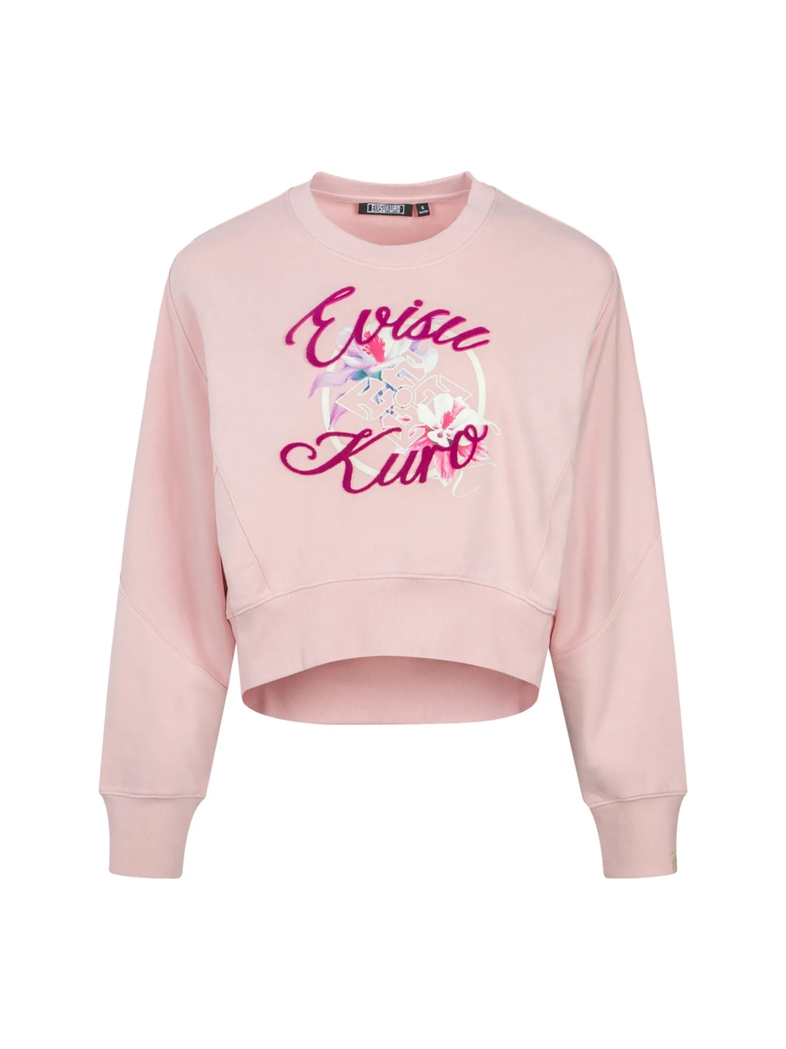 Floral Kamon Print and Logo Jacquard Loose Fit Sweatshirt