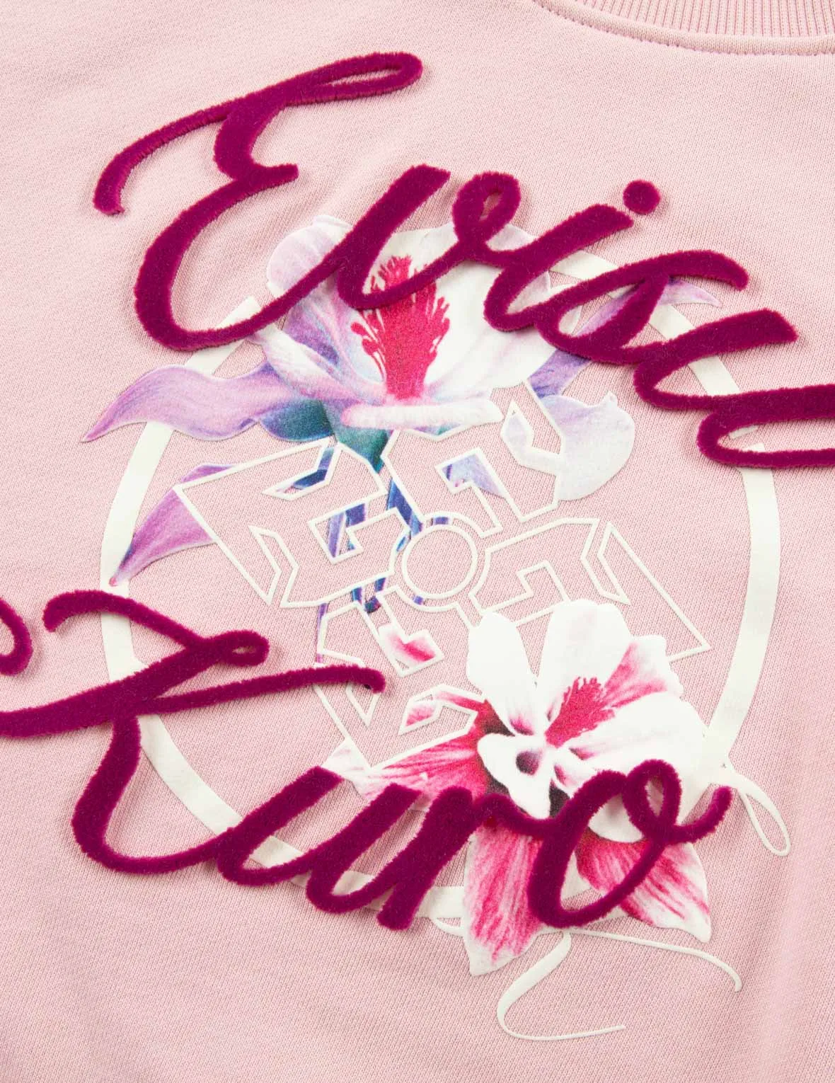 Floral Kamon Print and Logo Jacquard Loose Fit Sweatshirt