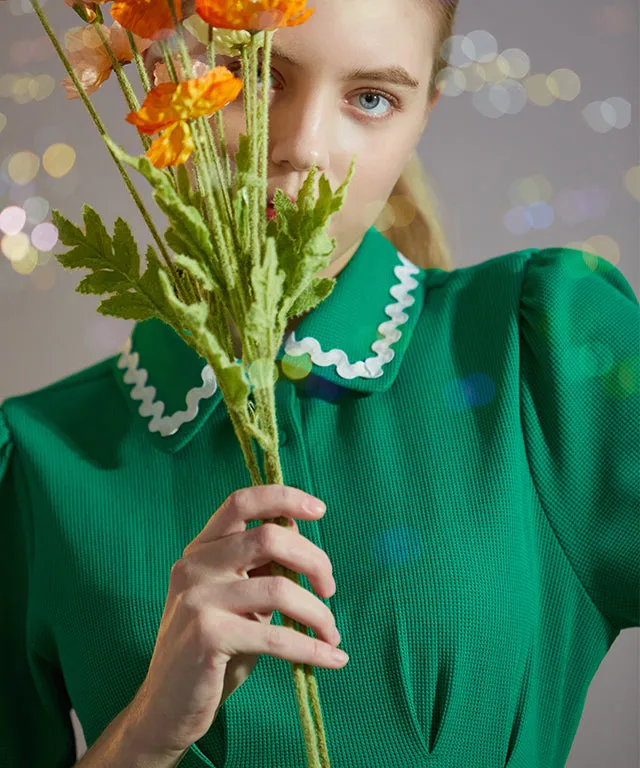 Flow Dress- Green