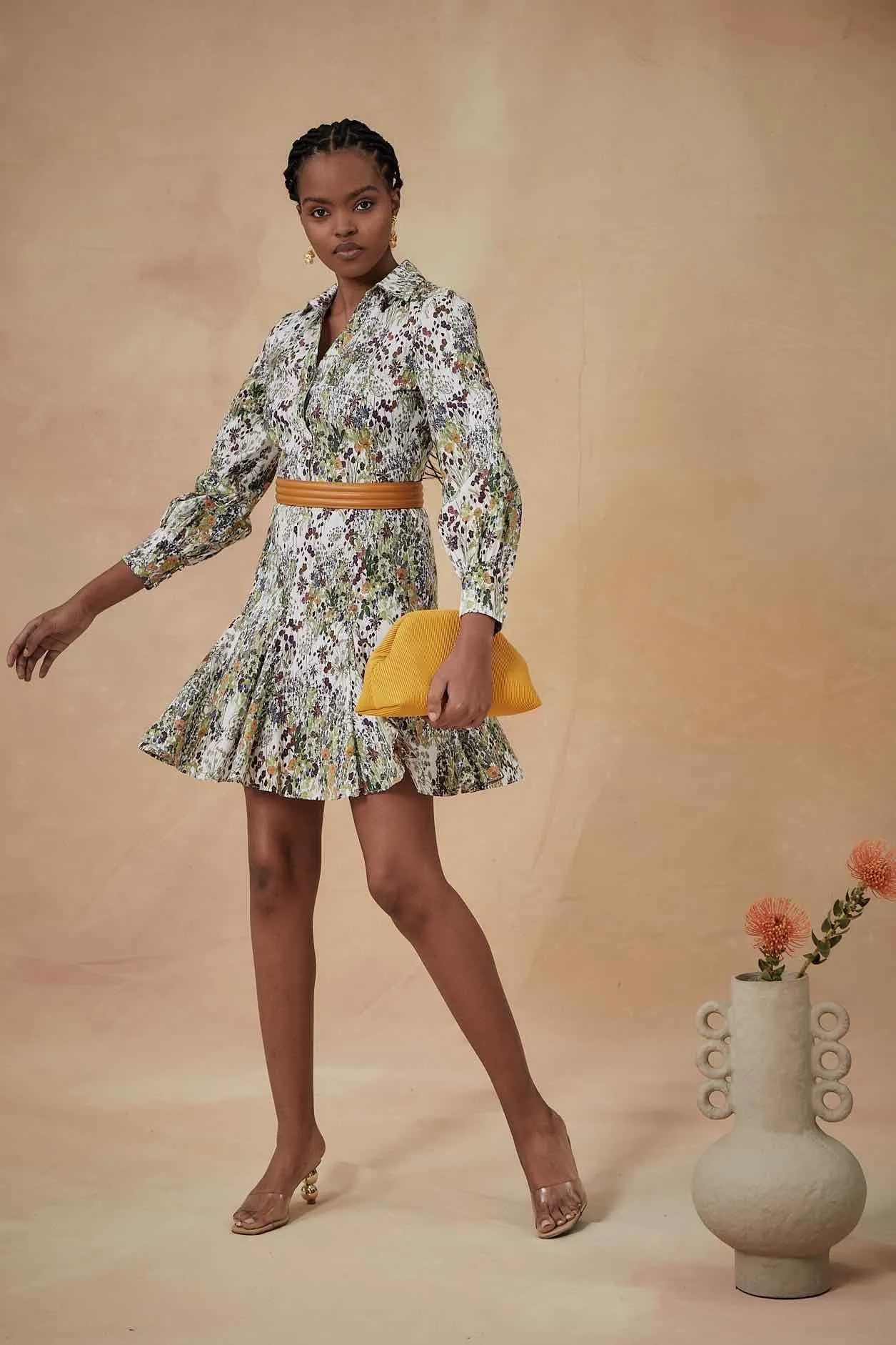Freya Dress - White English Garden