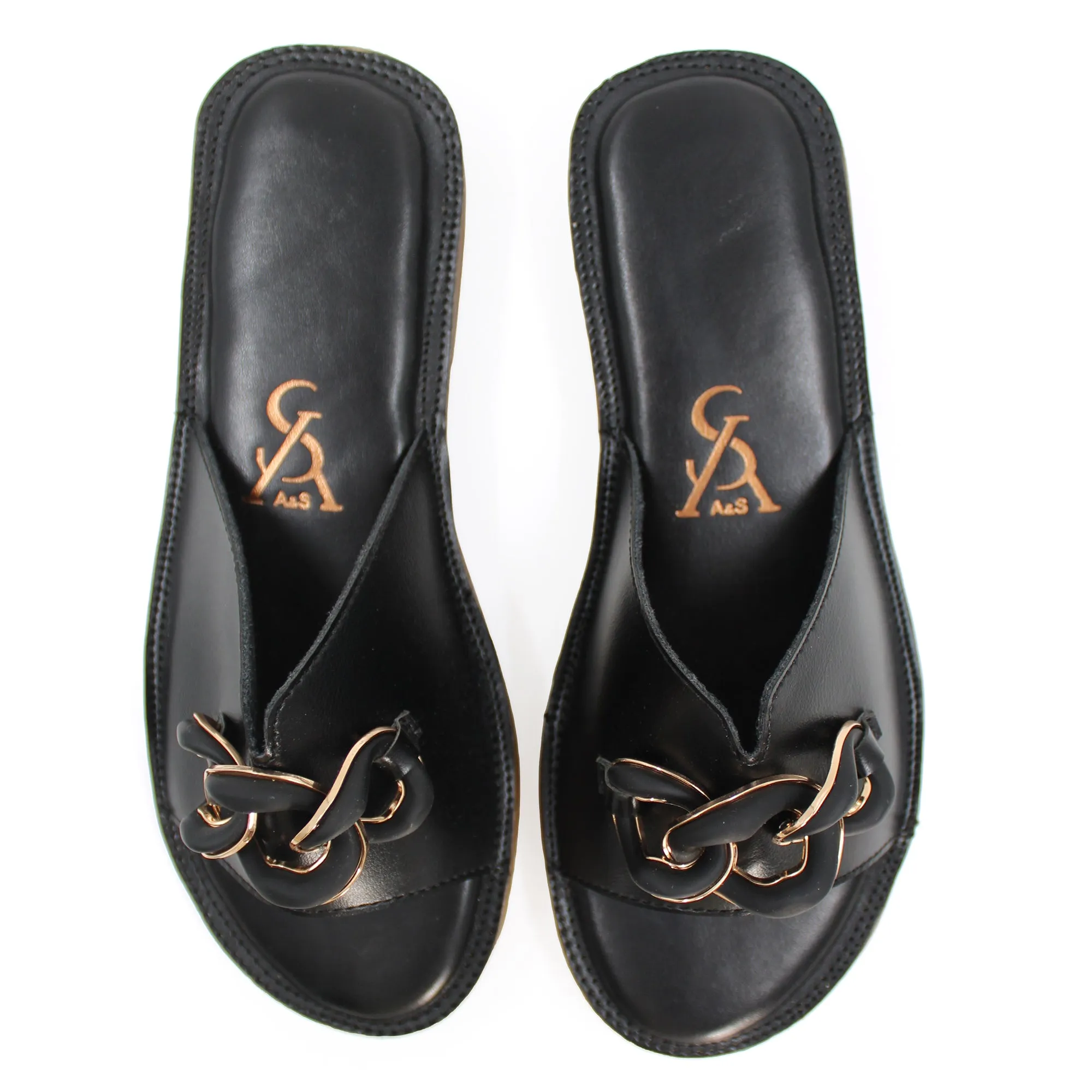 Golden Chain Detail Flats