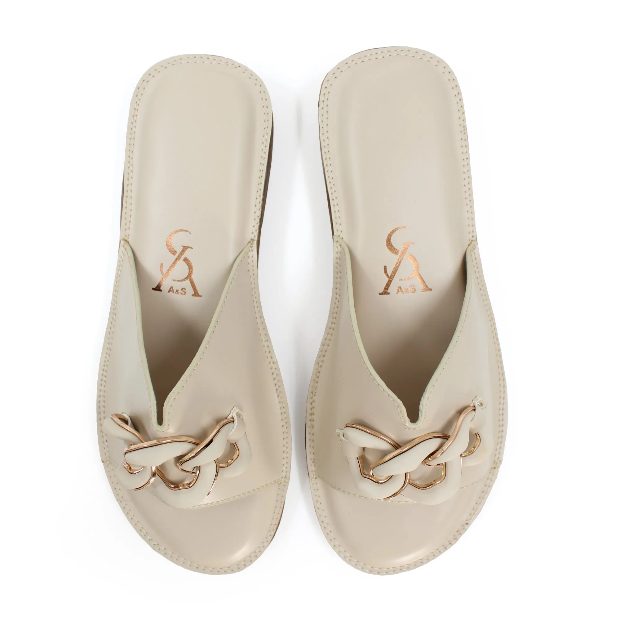Golden Chain Detail Flats