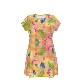 Hawaiian Gold Short Sleeve Dress up to 4 XL (FWS)