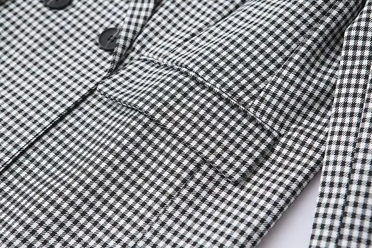 Houndstooth Double Breasted Blazer