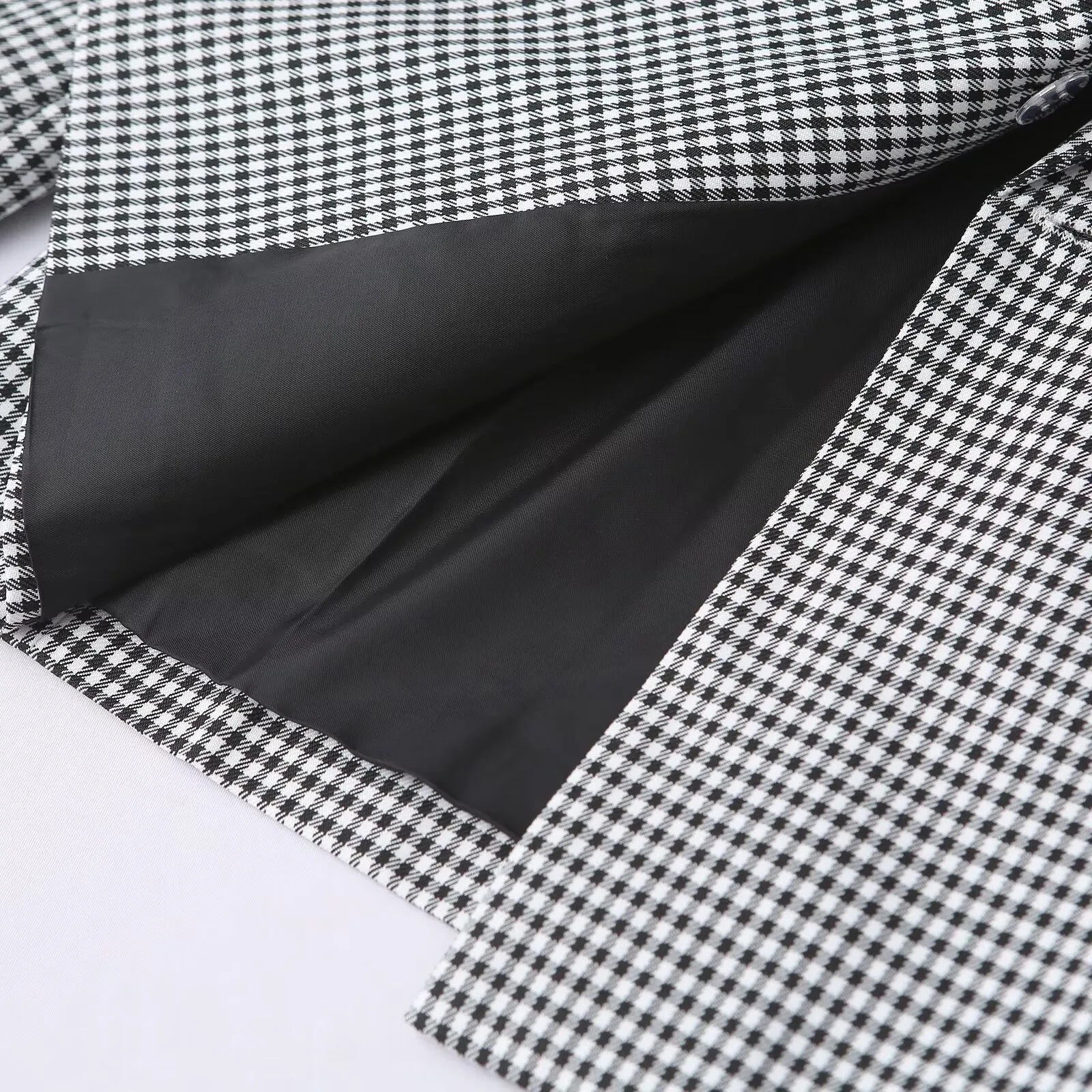 Houndstooth Double Breasted Blazer