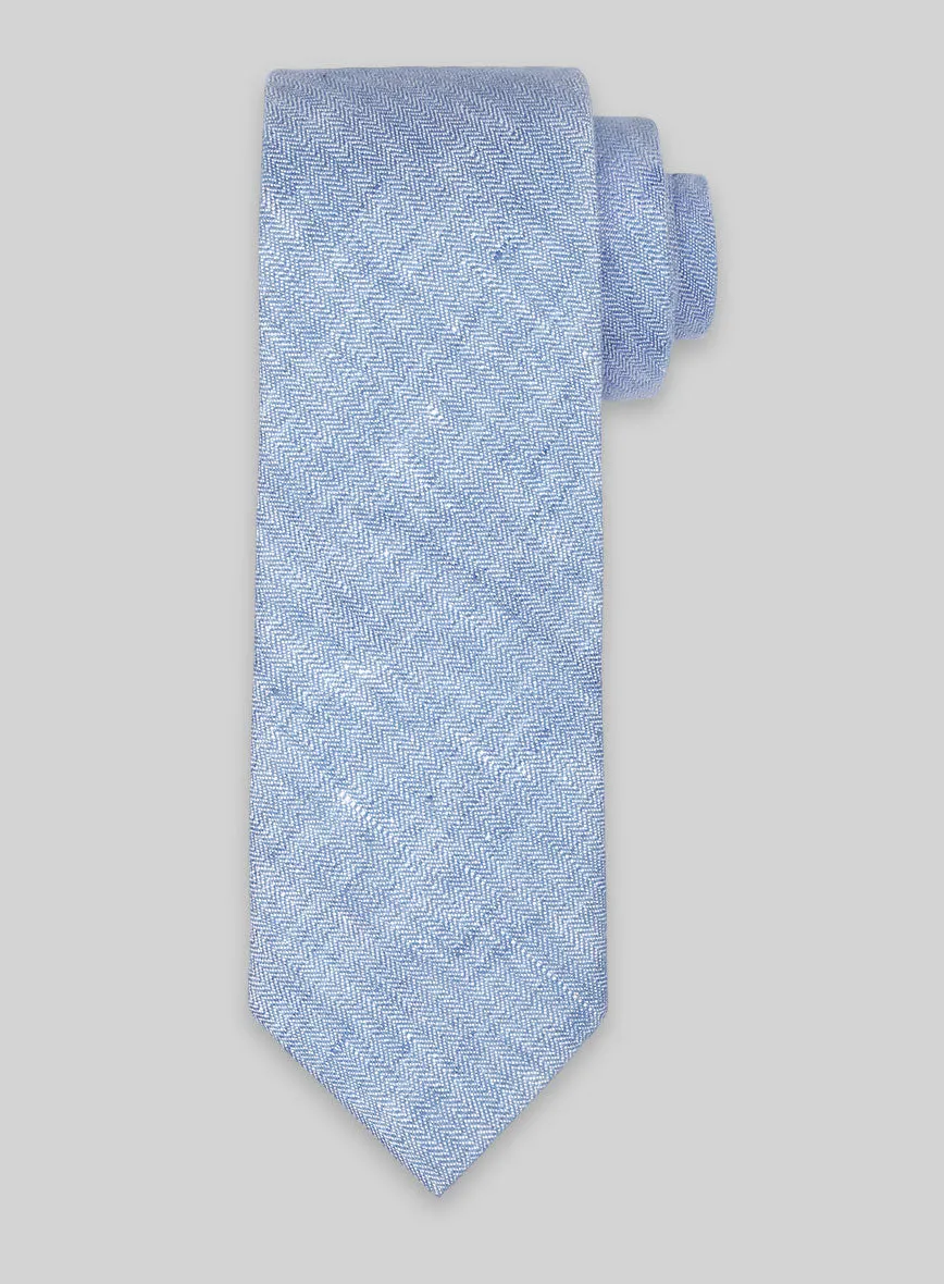 Italian Linen Tie - Sky Blue