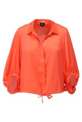 K-design - Blouse in satijn look (A674Orangeade)