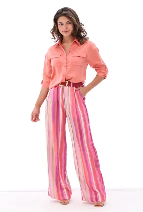K-design - Oversized blouse met zakjes (A670Apricot brandy)