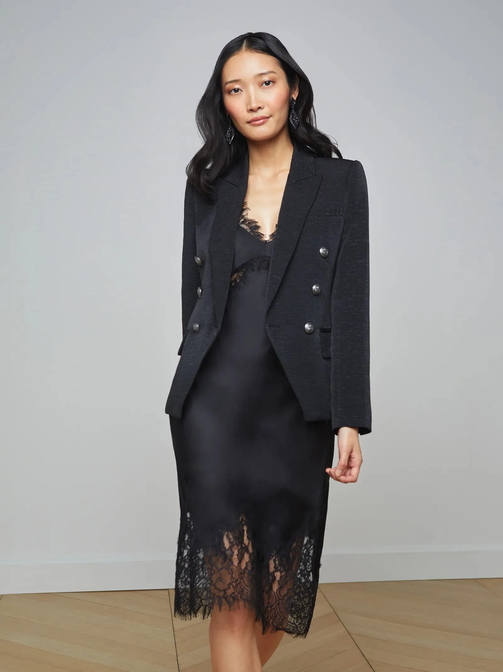 Kenzie Blazer - Black/Brushed Gunmetal
