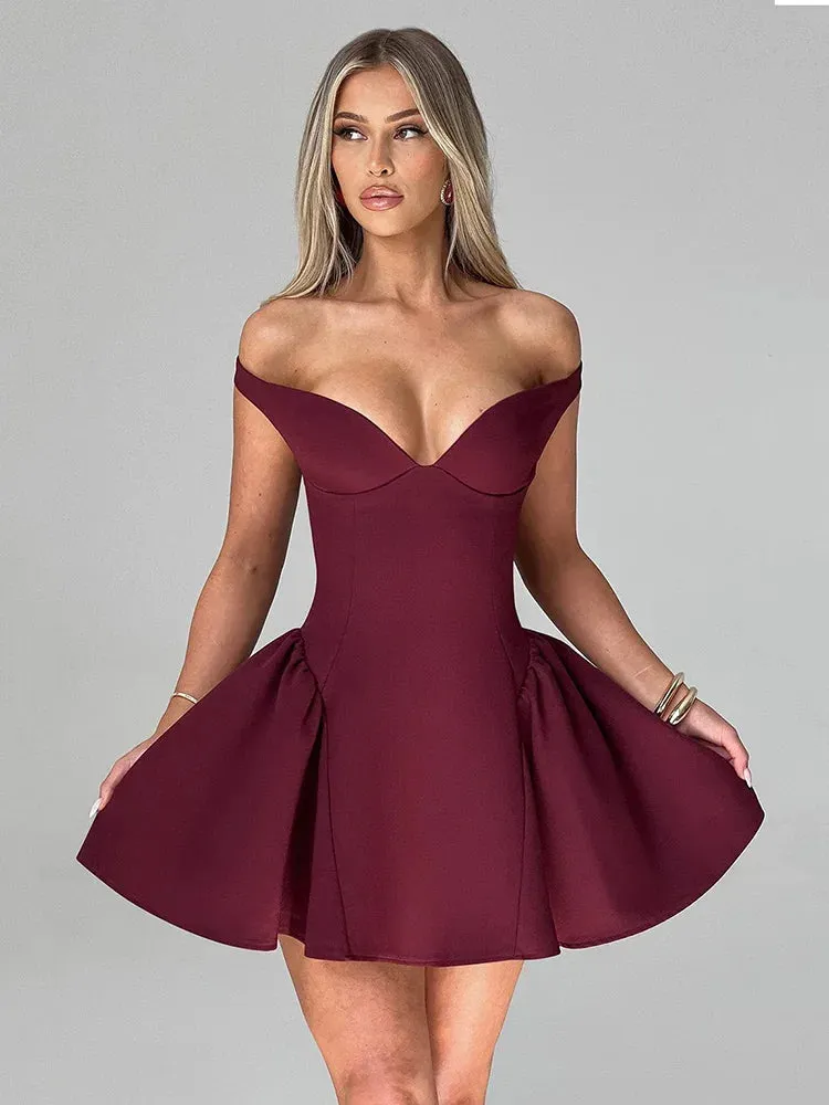 Kimmie - Mini dress with dropped shoulder
