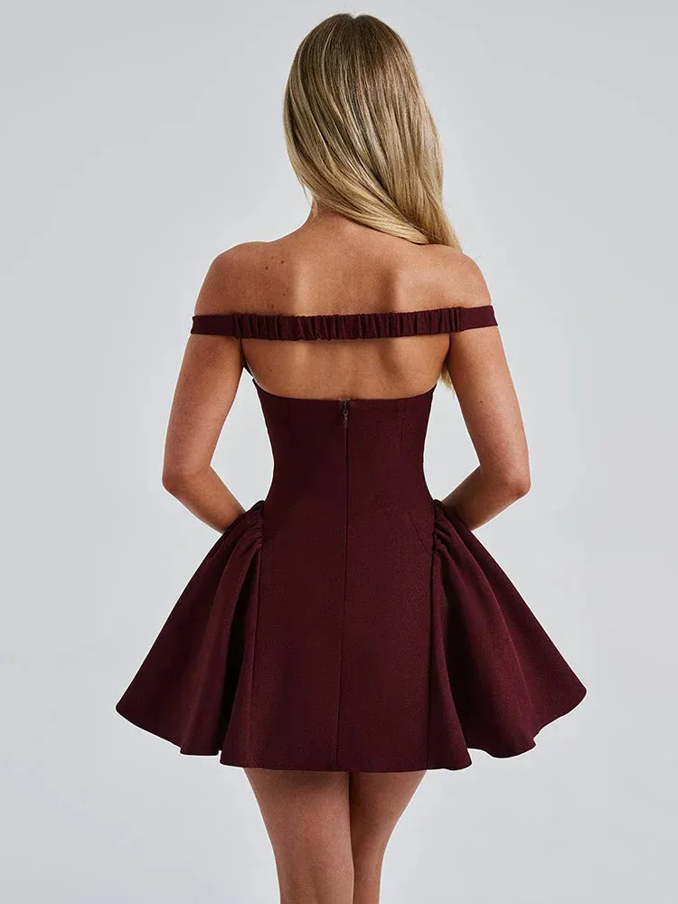 Kimmie - Mini dress with dropped shoulder