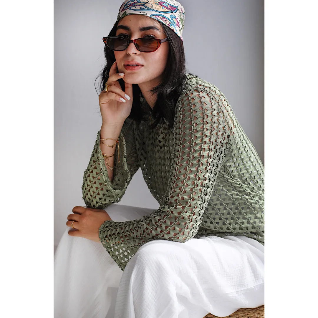Knitted olive top