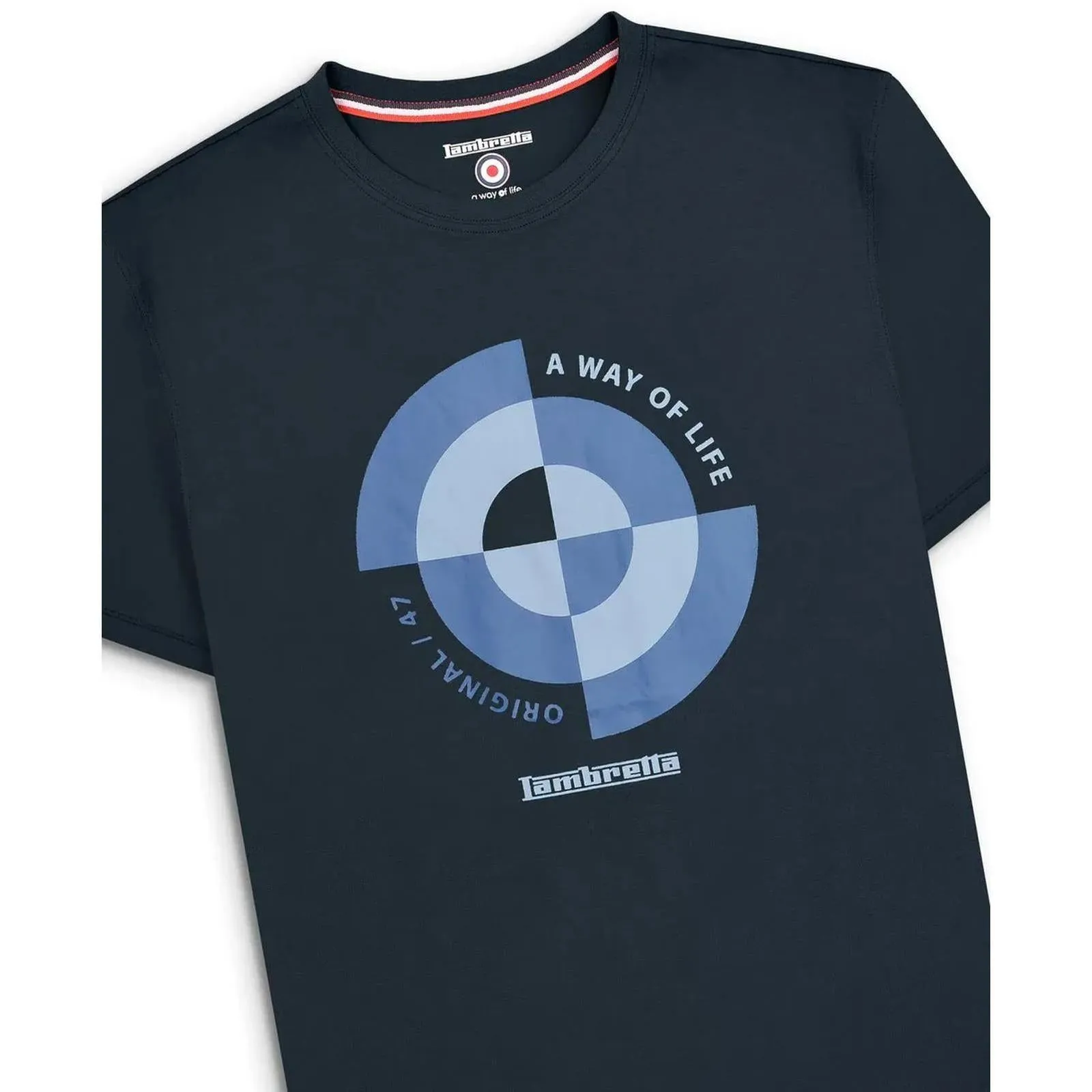 Lambretta Mens Target Quadrant Short Sleeve Cotton T-Shirt