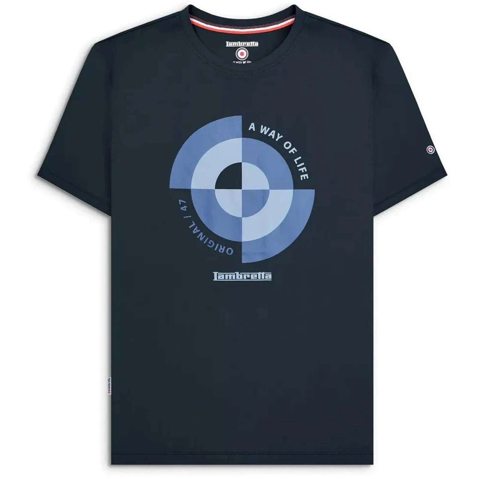 Lambretta Mens Target Quadrant Short Sleeve Cotton T-Shirt