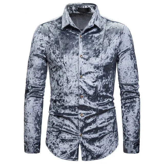 Long Sleeve Velvet Shirts