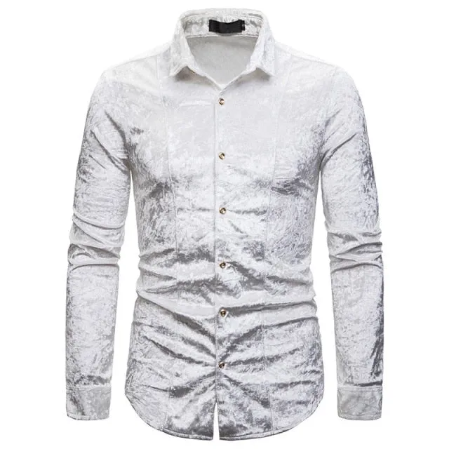 Long Sleeve Velvet Shirts