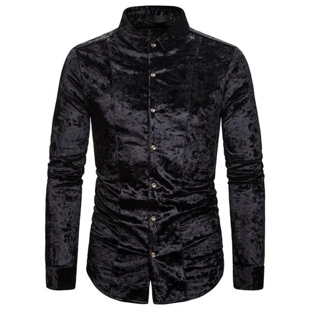 Long Sleeve Velvet Shirts