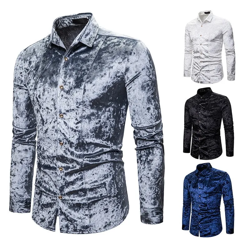 Long Sleeve Velvet Shirts