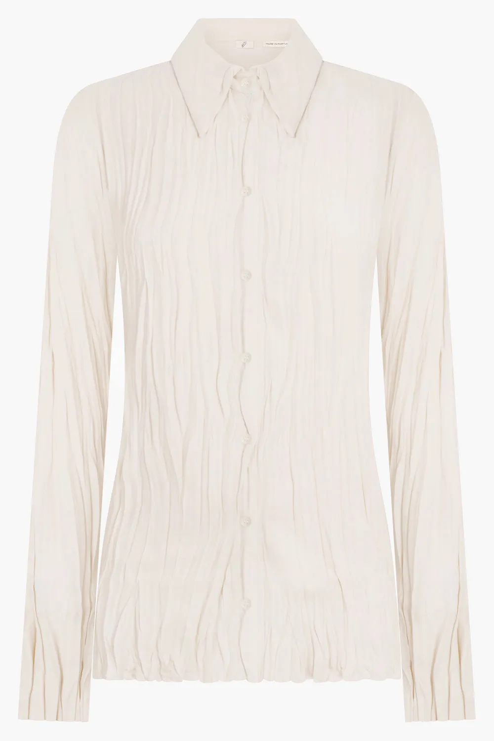 MAISIE PLISSE SHIRT | CREAM