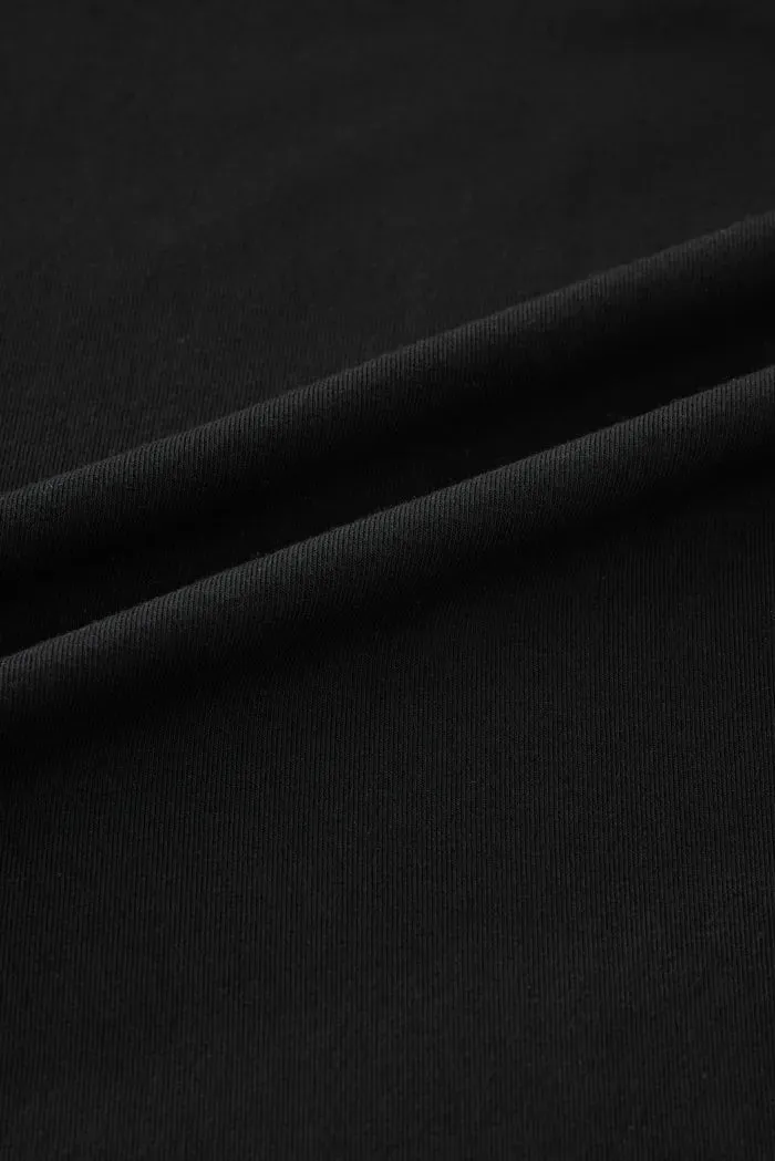 Maya Black and Grey Layered Look Long Sleeve Top in Tencel-Merino