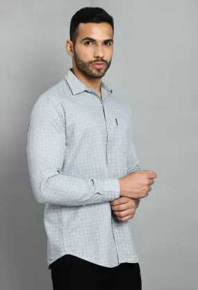 Men's Gray Casual Smart Fit Shirt