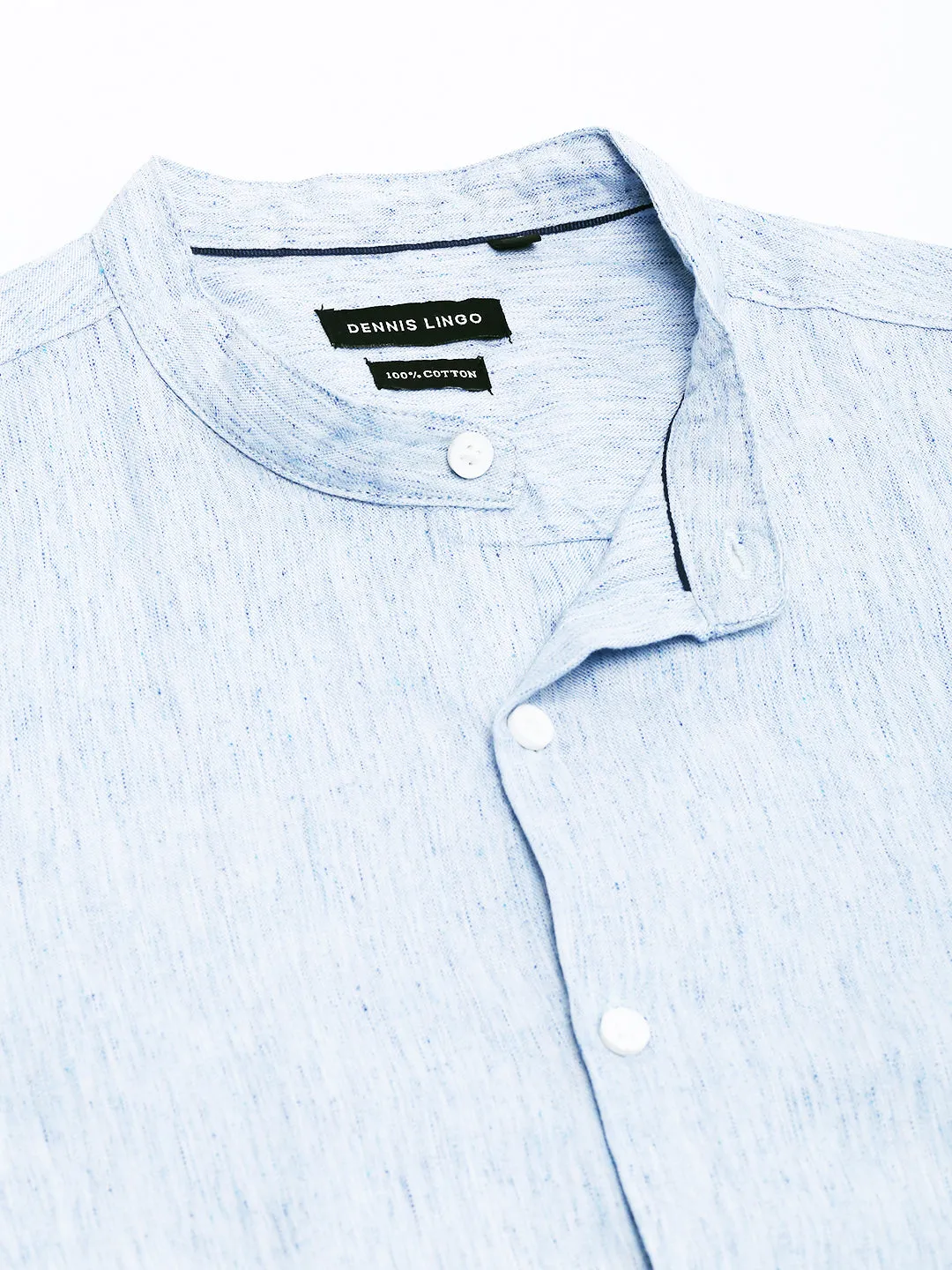 Men's Light Blue Solid Shirts