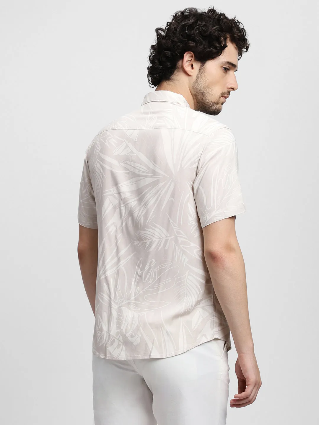 Men's Off White Casual Shirts