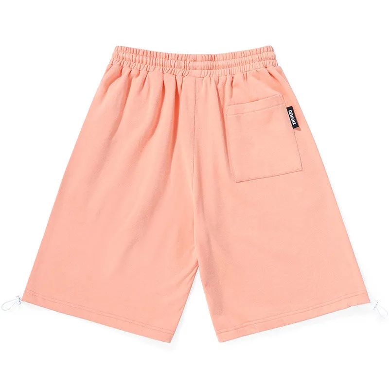 Minimalist Logo Print Cotton Sporty Shorts