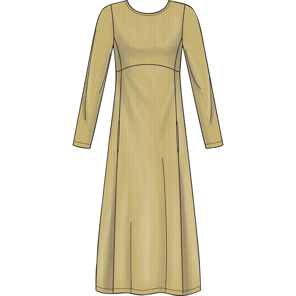 New Look Sewing Pattern N6632 Misses' Knit Empire Dresses