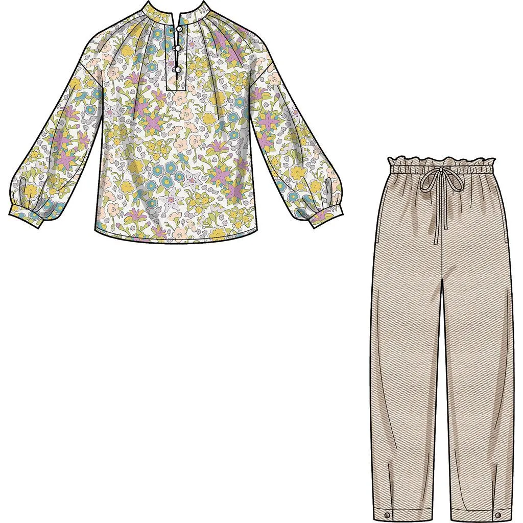 New Look Sewing Pattern N6704 Misses' Top and Pull-On Pant