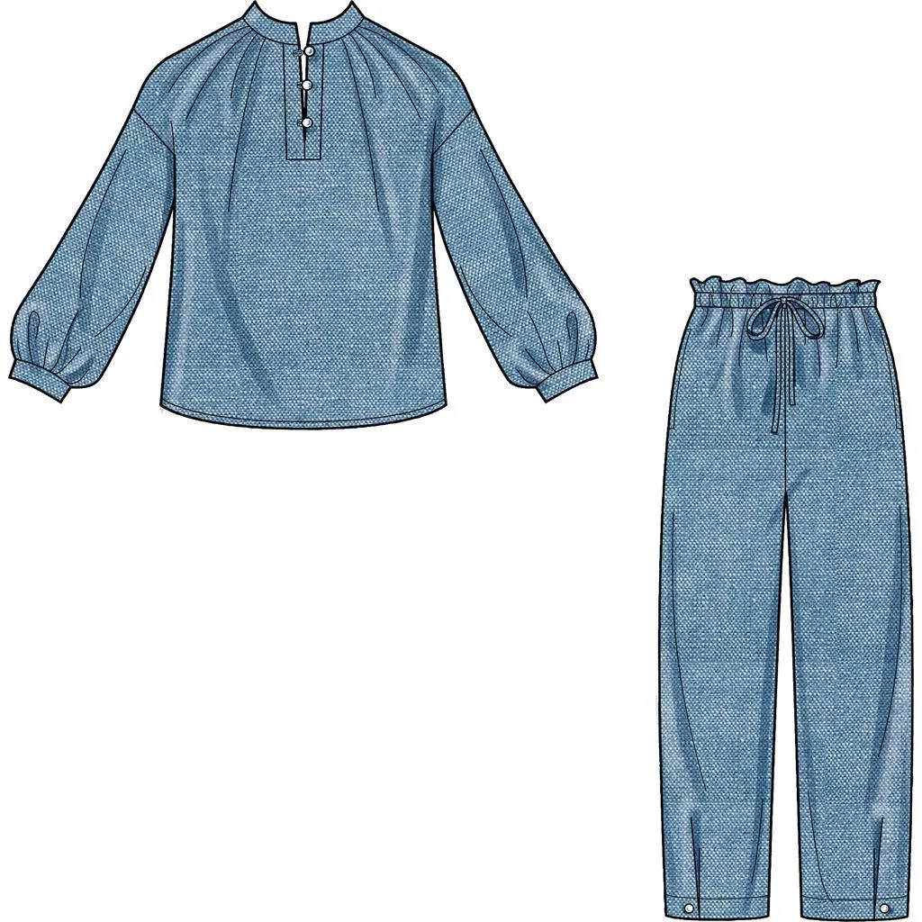 New Look Sewing Pattern N6704 Misses' Top and Pull-On Pant