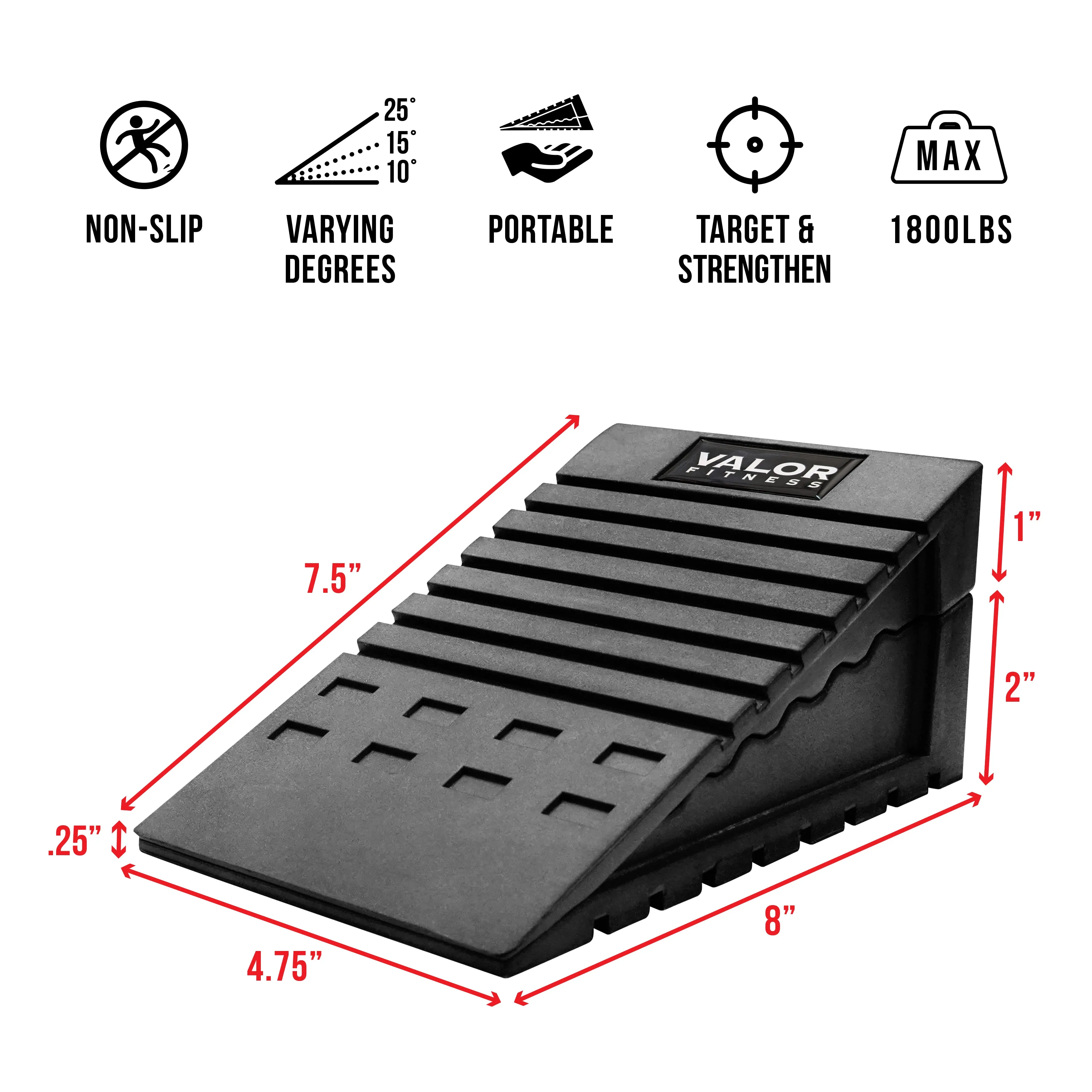 Non Slip Multi Degree Squat Wedge (4-Piece Set)