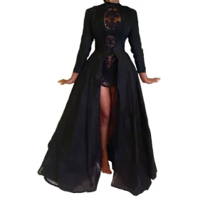 Party Costume Lady Autumn Dress Black