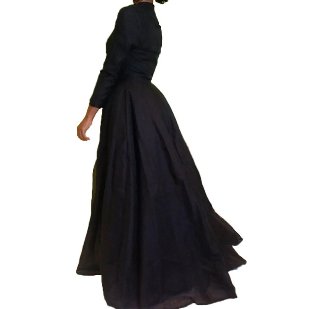 Party Costume Lady Autumn Dress Black