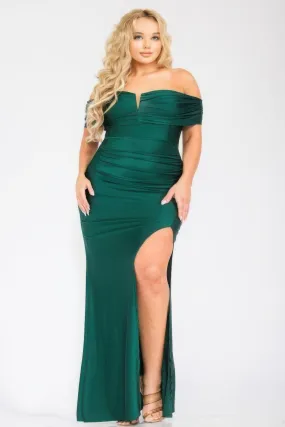 Plus off shoulder maxi dress